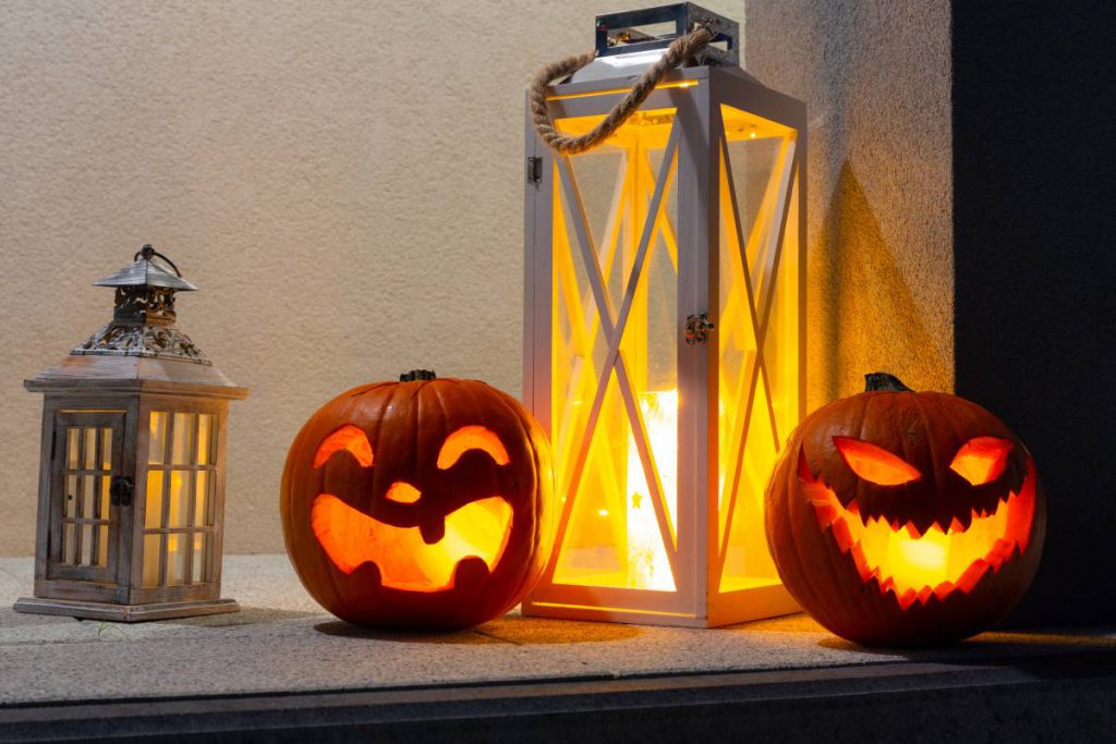 Jack-o'-lantern o calabaza de Halloween.