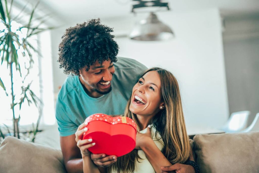 Pareja en el día de San Valentín.